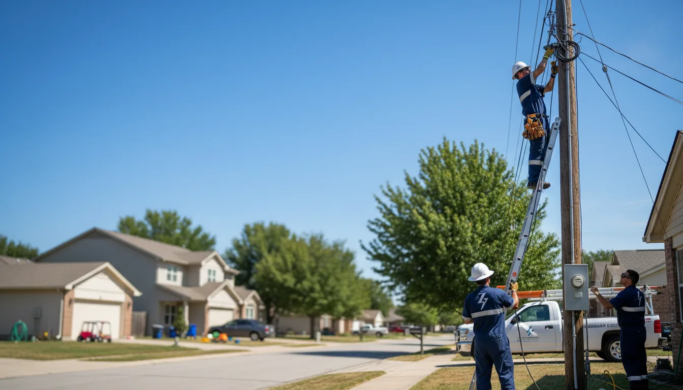 Residential electrician providing installation services in Bakersfield, MO